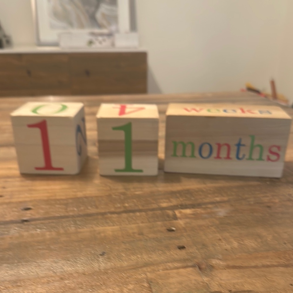 Colorful Wooden Milestone Blocks - Picture 5 of 9